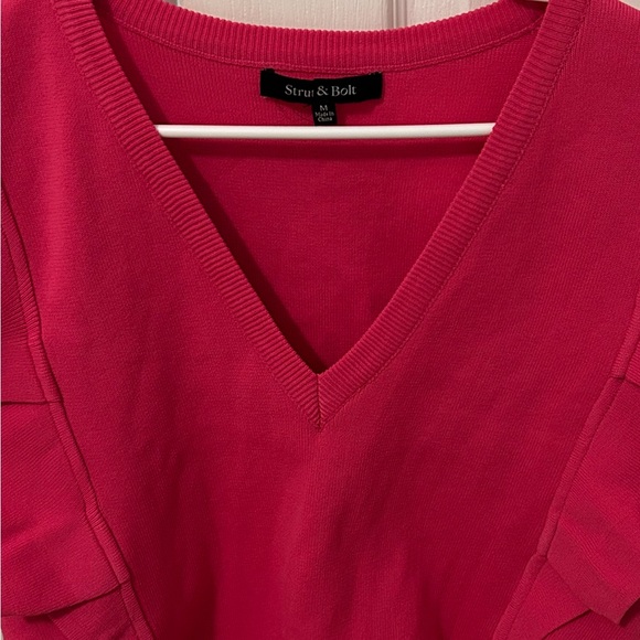 Pink Ruffle Sleeve Top - Picture 6 of 7